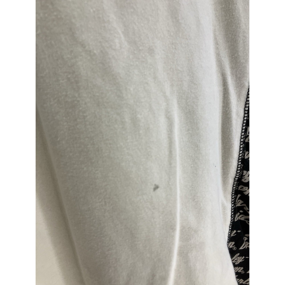 Harley Davidson Womens 1W White Black Logo Print Quarter‎ Zip Hoodie - Picture 4 of 12